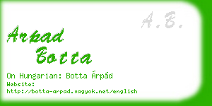 arpad botta business card