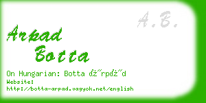 arpad botta business card
